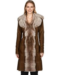 Infinity Leather - Beaver Toscana Sheep Suede Trench Coat- Celeste Sheepskin - Lyst