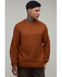 BoohooMAN - Tall Relaxed Fit Brushed Knitted Jumper - Lyst