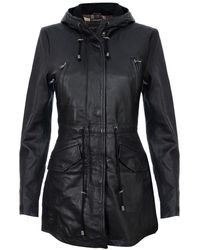 Infinity Leather - Mid Length Hooded Parka Jacket-Oakengates - Lyst