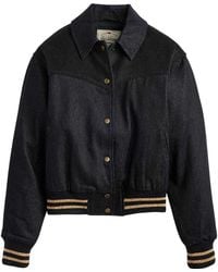 Levi's - Levi's /Ladies Lennox Snap-Front Varsity Jacket Cotton - Lyst