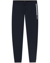 BOSS - Side Logo Tapered Jogging Bottoms (Dark) - Lyst