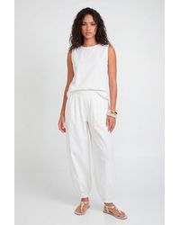 Boohoo - Linen Look Boxy Top & Balloon Leg Trouser Co-Ord - Lyst