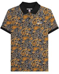Lambretta - Ss25 Paisley Branded Polo Shirt Cotton - Lyst