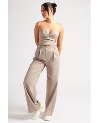 Urban Bliss - Stripe Tailored Corset Top - Lyst