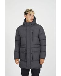 Brave Soul - Longline Hooded Padded Jacket - Lyst