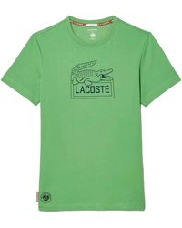 Lacoste - "Roland Garros Edition" T-Shirt Extratrocken Für Herren/Damen - Lyst