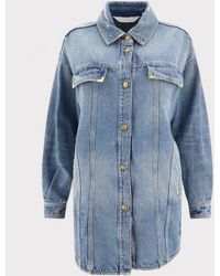 Palm Angels - Washed Logo Denim Overshirt - Lyst