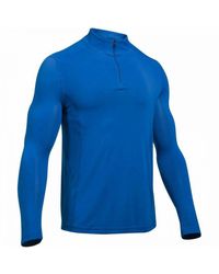 Under Armour - Heatgear Long Sleeve Blue Fitted Seamless Top 1282314 789 Nylon - Lyst