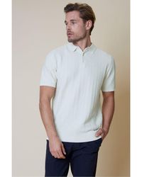 Threadbare - 'Halliwell' Cotton Mix Short Sleeve Textured Knitted Polo Shirt - Lyst