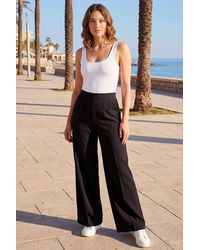 Roman - Petite Wide Leg Ponte Stretch Trouser - Lyst