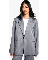 Boohoo - Tailored Pinstripe Oversized Blazer - Lyst