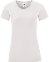 Fruit Of The Loom Women's Iconic T-Shirt - Sunflower Yellow, 100% Cotton, Crew Neck, Medium