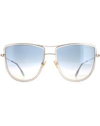 Tom Ford - Aviator Shiny Rose Smoke Gradient Tina Ft0759 Metal - Lyst