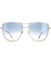 Tom Ford - Aviator Shiny Rose Smoke Gradient Tina Ft0759 Metal - Lyst