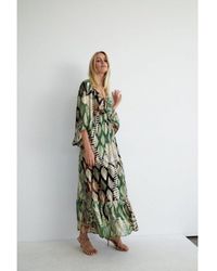 Warehouse - Sparkle Printed Maxi Dress - Lyst