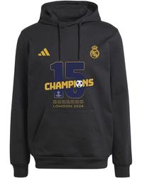 adidas - Hooded Neck Long Sleeve Sweatshirt With Kangaroo Pocket - Lyst