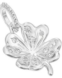 SEOL + GOLD - Sterling Cz Clover Pendant - Lyst