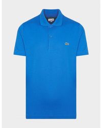 Lacoste - Regular Fit Polyester Katoenen Polo Shirt In Koningsblauw - Lyst