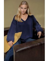 Hiccup - Thick Knit V-Neck Sweater - Lyst