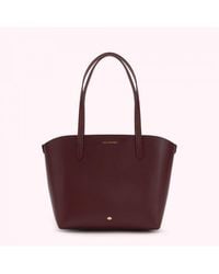 Lulu Guinness - Rosewood Leather Small Ivy Tote Bag - Lyst