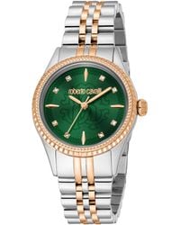 Roberto Cavalli - Stainless Steel Two Tone & Rose Color Watch - Lyst