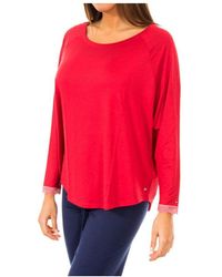 Tommy Hilfiger - Womenss Long-Sleeved Round Neck T-Shirt 1487903370 - Lyst