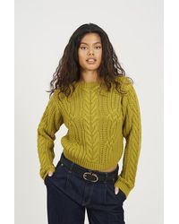 Brave Soul - Crew Neck Cable Knit Jumper - Lyst