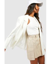 Boohoo - Elasticated Waist Micro Mini Cargo Skirt - Lyst