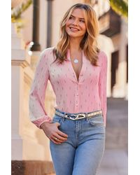 Sosandar - Metallic Fleck Detail Blouse - Lyst