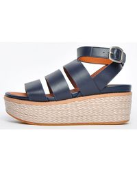 Fitflop - 's Fit Flop Eloise Back-strap Espadrille Wedges In Navy - Lyst