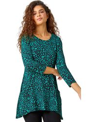 Roman - Spot Print Swing Stretch Top - Lyst