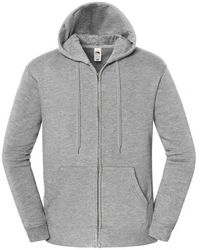 Fruit Of The Loom - Iconic Premium Full Zip Hoodie (Athletic Heather) - Lyst