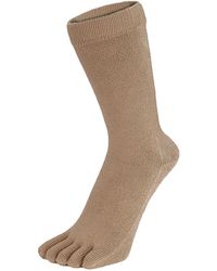 Toetoe - Ladies Essential Mid Calf Soft Breathable Cotton Toe Socks - Lyst