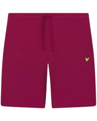Lyle & Scott - Branded Logo Rich Sweat Shorts Cotton - Lyst