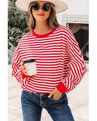 Everyday the Label - Striped Crewneck Pullover - Lyst