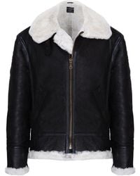 Infinity Leather - Pilot B3 Flying Shearling Sheepskin Bomber Aviator Jacket - Lyst