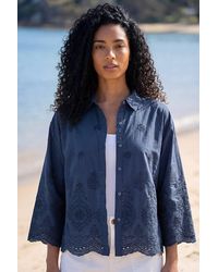 Roman - Broderie Hem Buttoned Shirt - Lyst