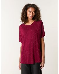 Blue Vanilla - Stud Detail Round Neck T-Shirt - Lyst