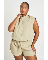 Boohoo - Plus Nylon Runner Shorts - Lyst