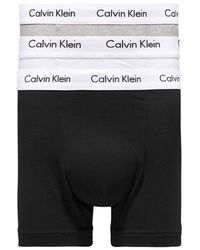 Calvin Klein - Pack-3 Boxershorts Aus Atmungsaktivem Stoff Und Anatomischer Vorderseite Nb1770A Herren - Lyst