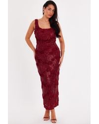 Quiz - Sequin Applique Midaxi Dress - Lyst