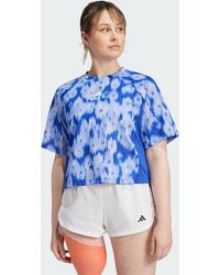 adidas - Train Essentials Allover Print Flower Tie-Dye Tee - Lyst
