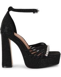 Kurt Geiger - Crystal Strap Platform Sandals - Lyst