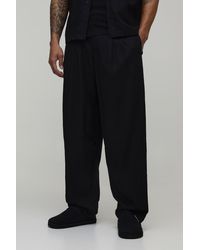 BoohooMAN - Balloon Fit Linen Blend Half & Trouser - Lyst