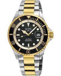 Gevril - Wall Street Swiss Automatic Sellita Sw200 Enamel Dial, Ss/Ipyg Satin And Polished Bracelet Watch - Lyst