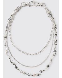 BoohooMAN - Star Heart Jean Chain - Lyst