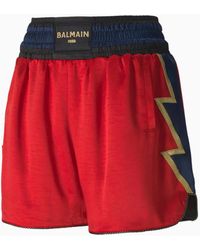 PUMA - X Balmain Stretch Waist Boxing Shorts 596887 01 - Lyst
