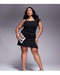 In The Style - Plus X Natalya Wright Exclusive Tailored Halterneck Mini Dress - Lyst