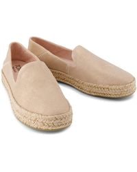 TOMS - Carolina Leather Pale Espadrilles - Lyst