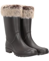 Mountain Warehouse - Faux Fur Wellies Waterproof Cushioned Outdoor Wellington Rain Boots - Lyst
